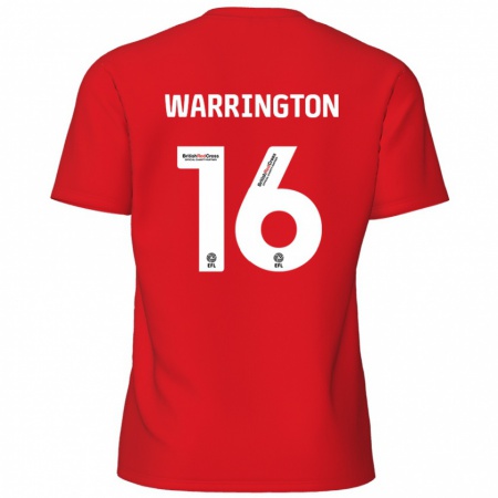 Kandiny Hombre Camiseta Lewis Warrington #16 Rojo 1ª Equipación 2024/25 La Camisa Chile