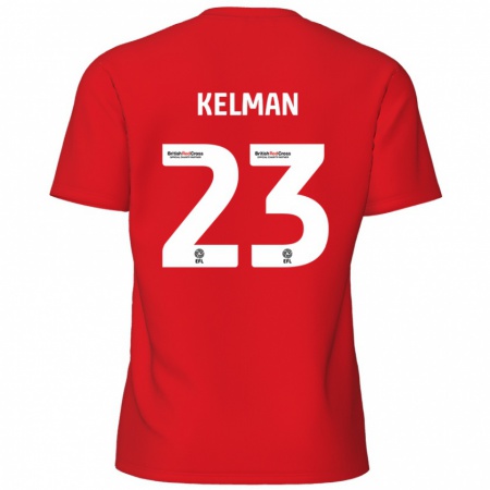 Kandiny Hombre Camiseta Charlie Kelman #23 Rojo 1ª Equipación 2024/25 La Camisa Chile