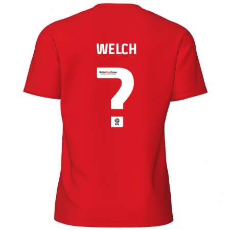 Kandiny Hombre Camiseta Makai Welch #0 Rojo 1ª Equipación 2024/25 La Camisa Chile