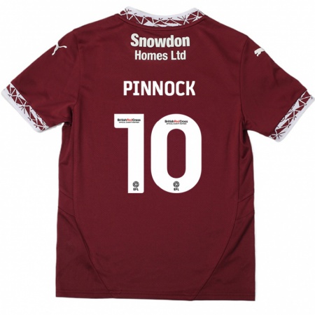 Kandiny Hombre Camiseta Mitch Pinnock #10 Borgoña 1ª Equipación 2024/25 La Camisa Chile