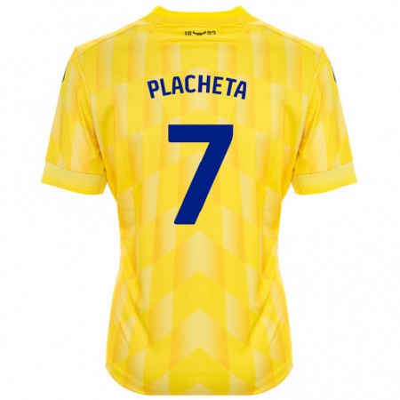 Kandiny Hombre Camiseta Przemyslaw Placheta #7 Amarillo 1ª Equipación 2024/25 La Camisa Chile