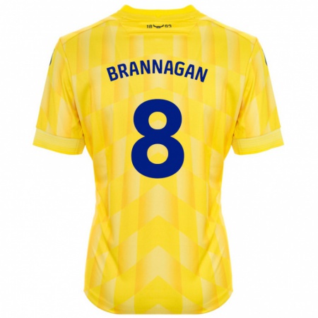 Kandiny Hombre Camiseta Cameron Brannagan #8 Amarillo 1ª Equipación 2024/25 La Camisa Chile