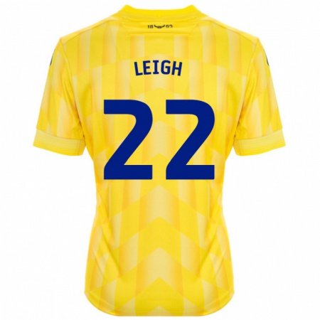 Kandiny Hombre Camiseta Greg Leigh #22 Amarillo 1ª Equipación 2024/25 La Camisa Chile