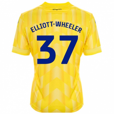 Kandiny Hombre Camiseta Aidan Elliott-Wheeler #37 Amarillo 1ª Equipación 2024/25 La Camisa Chile