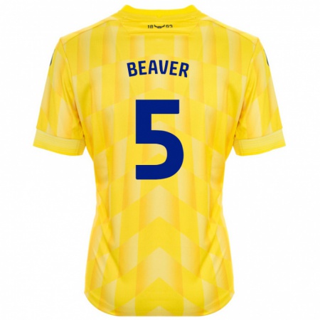 Kandiny Hombre Camiseta Catherine Beaver #5 Amarillo 1ª Equipación 2024/25 La Camisa Chile