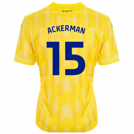 Kandiny Hombre Camiseta Daisy Ackerman #15 Amarillo 1ª Equipación 2024/25 La Camisa Chile