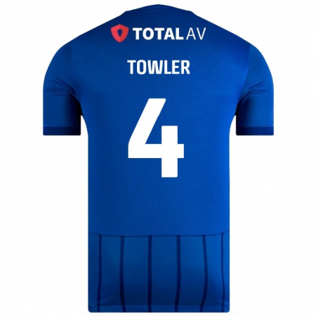 Kandiny Hombre Camiseta Ryley Towler #4 Azul 1ª Equipación 2024/25 La Camisa Chile