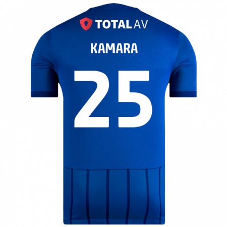 Kandiny Hombre Camiseta Abdoulaye Kamara #25 Azul 1ª Equipación 2024/25 La Camisa Chile