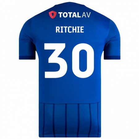 Kandiny Hombre Camiseta Matt Ritchie #30 Azul 1ª Equipación 2024/25 La Camisa Chile