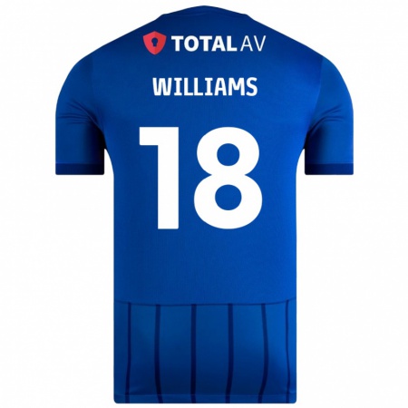 Kandiny Hombre Camiseta Scarlett Williams #18 Azul 1ª Equipación 2024/25 La Camisa Chile