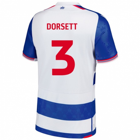 Kandiny Hombre Camiseta Jeriel Dorsett #3 Azul Blanco 1ª Equipación 2024/25 La Camisa Chile