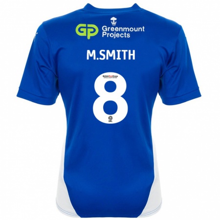 Kandiny Hombre Camiseta Matt Smith #8 Azul Blanco 1ª Equipación 2024/25 La Camisa Chile