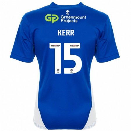 Kandiny Hombre Camiseta Jason Kerr #15 Azul Blanco 1ª Equipación 2024/25 La Camisa Chile