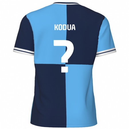 Kandiny Hombre Camiseta Gideon Kodua #0 Azul Cielo Azul Oscuro 1ª Equipación 2024/25 La Camisa Chile