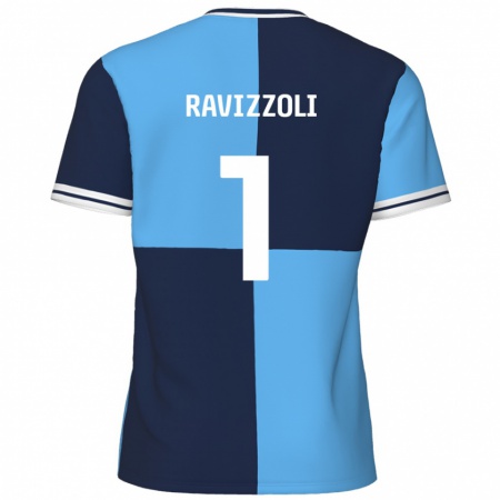 Kandiny Hombre Camiseta Franco Ravizzoli #1 Azul Cielo Azul Oscuro 1ª Equipación 2024/25 La Camisa Chile