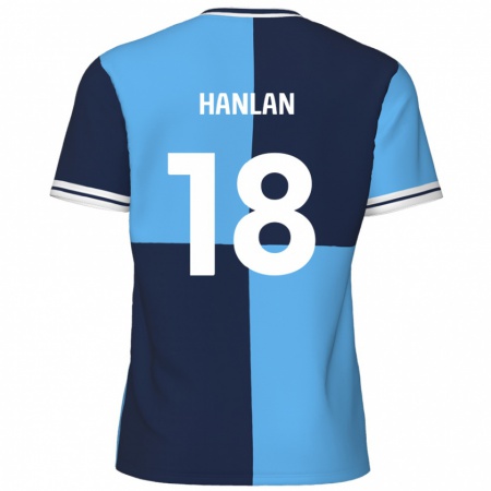 Kandiny Hombre Camiseta Brandon Hanlan #18 Azul Cielo Azul Oscuro 1ª Equipación 2024/25 La Camisa Chile