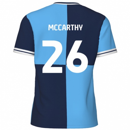 Kandiny Hombre Camiseta Jason Mccarthy #26 Azul Cielo Azul Oscuro 1ª Equipación 2024/25 La Camisa Chile