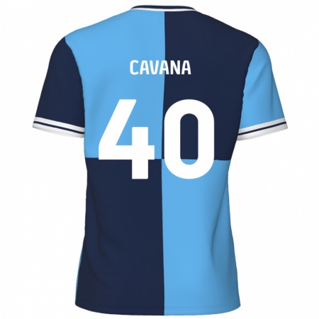 Kandiny Hombre Camiseta Max Cavana #40 Azul Cielo Azul Oscuro 1ª Equipación 2024/25 La Camisa Chile