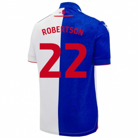 Kandiny Hombre Camiseta Millie Robertson #22 Azul Cielo Blanco 1ª Equipación 2024/25 La Camisa Chile