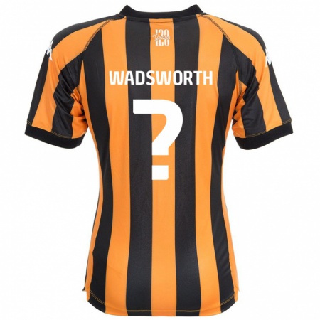 Kandiny Hombre Camiseta Noah Wadsworth #0 Negro Ámbar 1ª Equipación 2024/25 La Camisa Chile