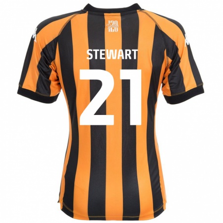 Kandiny Hombre Camiseta Alice Stewart #21 Negro Ámbar 1ª Equipación 2024/25 La Camisa Chile