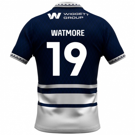 Kandiny Hombre Camiseta Duncan Watmore #19 Azul Marino Blanco 1ª Equipación 2024/25 La Camisa Chile