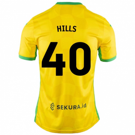 Kandiny Hombre Camiseta Brad Hills #40 Amarillo Verde 1ª Equipación 2024/25 La Camisa Chile