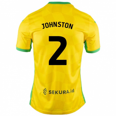 Kandiny Hombre Camiseta Chardonnay Johnston #2 Amarillo Verde 1ª Equipación 2024/25 La Camisa Chile