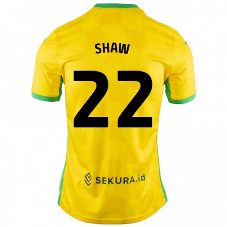 Kandiny Hombre Camiseta Shannon Shaw #22 Amarillo Verde 1ª Equipación 2024/25 La Camisa Chile