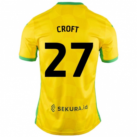 Kandiny Hombre Camiseta Mary Croft #27 Amarillo Verde 1ª Equipación 2024/25 La Camisa Chile