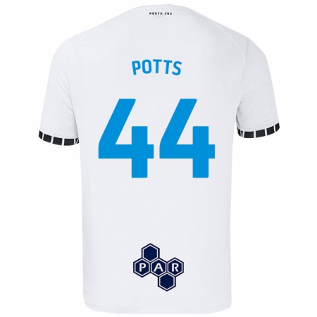 Kandiny Hombre Camiseta Brad Potts #44 Blanco 1ª Equipación 2024/25 La Camisa Chile