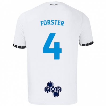 Kandiny Hombre Camiseta Hannah Forster #4 Blanco 1ª Equipación 2024/25 La Camisa Chile