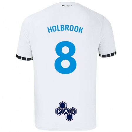 Kandiny Hombre Camiseta Jess Holbrook #8 Blanco 1ª Equipación 2024/25 La Camisa Chile