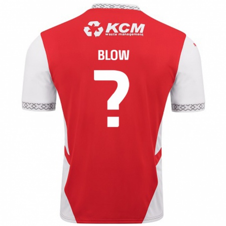 Kandiny Hombre Camiseta Hayden Blow #0 Rojo Blanco 1ª Equipación 2024/25 La Camisa Chile