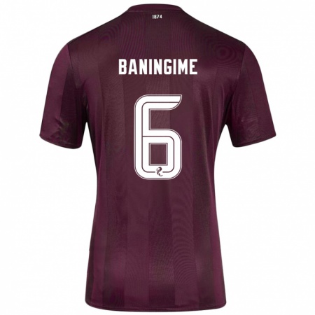 Kandiny Hombre Camiseta Beni Baningime #6 Borgoña 1ª Equipación 2024/25 La Camisa Chile