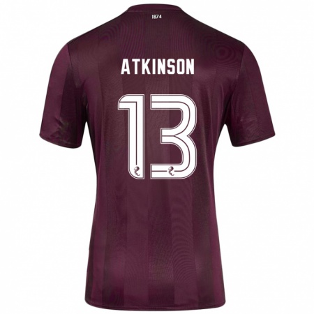 Kandiny Hombre Camiseta Nathaniel Atkinson #13 Borgoña 1ª Equipación 2024/25 La Camisa Chile