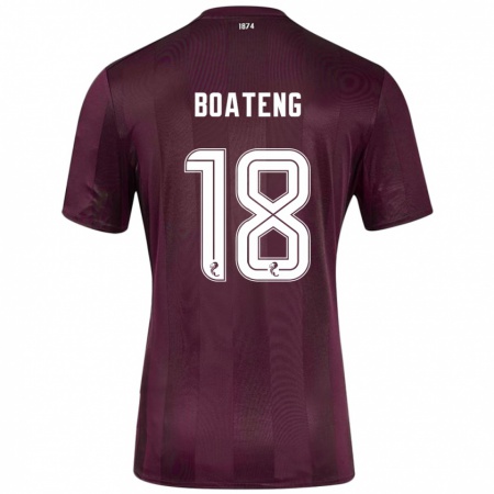 Kandiny Hombre Camiseta Malachi Boateng #18 Borgoña 1ª Equipación 2024/25 La Camisa Chile