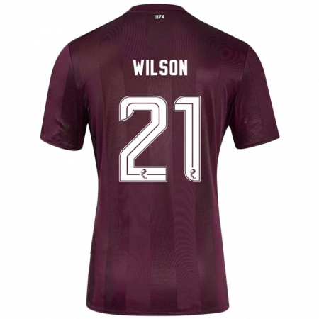 Kandiny Hombre Camiseta James Wilson #21 Borgoña 1ª Equipación 2024/25 La Camisa Chile