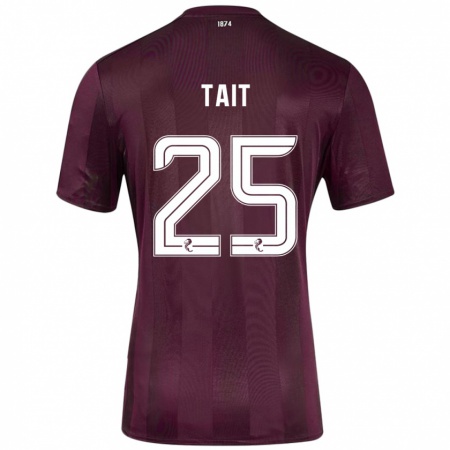 Kandiny Hombre Camiseta Macaulay Tait #25 Borgoña 1ª Equipación 2024/25 La Camisa Chile