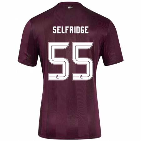 Kandiny Hombre Camiseta Louis Selfridge #55 Borgoña 1ª Equipación 2024/25 La Camisa Chile