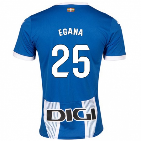 Kandiny Hombre Camiseta Eider Egaña #25 Azul 1ª Equipación 2024/25 La Camisa Chile