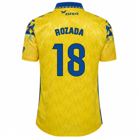 Kandiny Hombre Camiseta Viti Rozada #18 Amarillo Azul 1ª Equipación 2024/25 La Camisa Chile