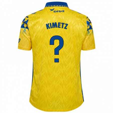 Kandiny Hombre Camiseta Kimetz García #0 Amarillo Azul 1ª Equipación 2024/25 La Camisa Chile