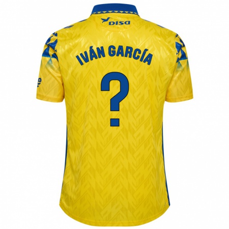 Kandiny Hombre Camiseta Iván García #0 Amarillo Azul 1ª Equipación 2024/25 La Camisa Chile