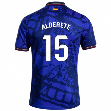 Kandiny Hombre Camiseta Omar Alderete #15 Azul Más Oscuro 1ª Equipación 2024/25 La Camisa Chile