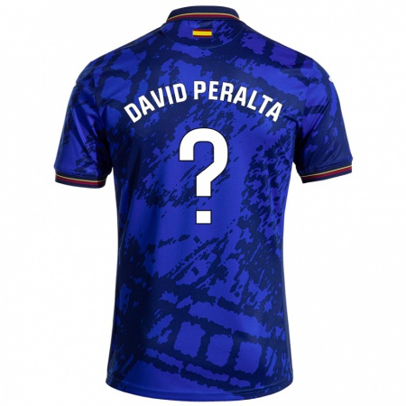 Kandiny Hombre Camiseta Juan David Peralta #0 Azul Más Oscuro 1ª Equipación 2024/25 La Camisa Chile