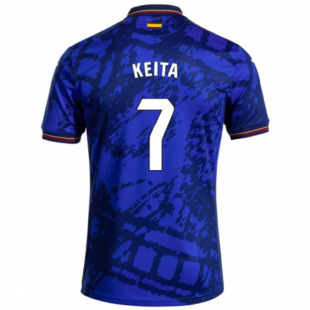 Kandiny Hombre Camiseta Abdoulaye Keita #7 Azul Más Oscuro 1ª Equipación 2024/25 La Camisa Chile