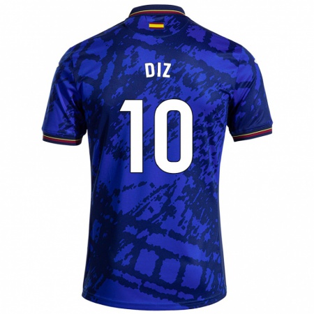 Kandiny Hombre Camiseta Rafa Diz #10 Azul Más Oscuro 1ª Equipación 2024/25 La Camisa Chile