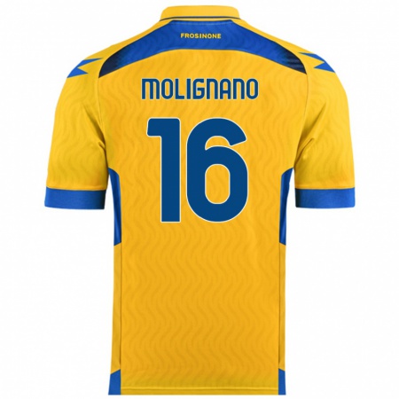 Kandiny Hombre Camiseta Gaetano Molignano #16 Amarillo 1ª Equipación 2024/25 La Camisa Chile