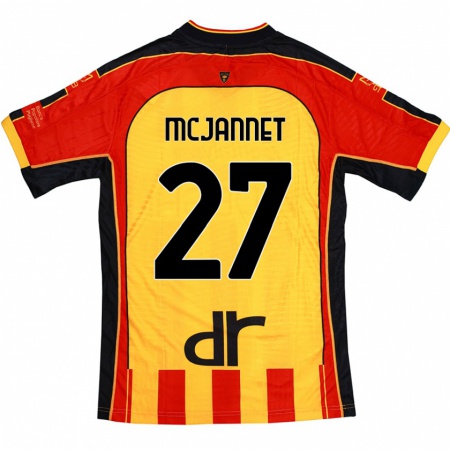 Kandiny Hombre Camiseta Ed Mcjannet #27 Amarillo Rojo 1ª Equipación 2024/25 La Camisa Chile